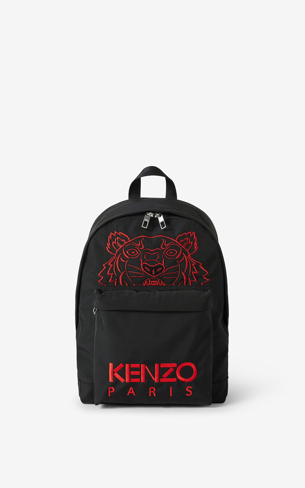 Kenzo Kampus Tiger canvas Backpack Black For Womens 3260HBVKG